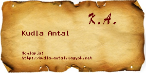 Kudla Antal névjegykártya